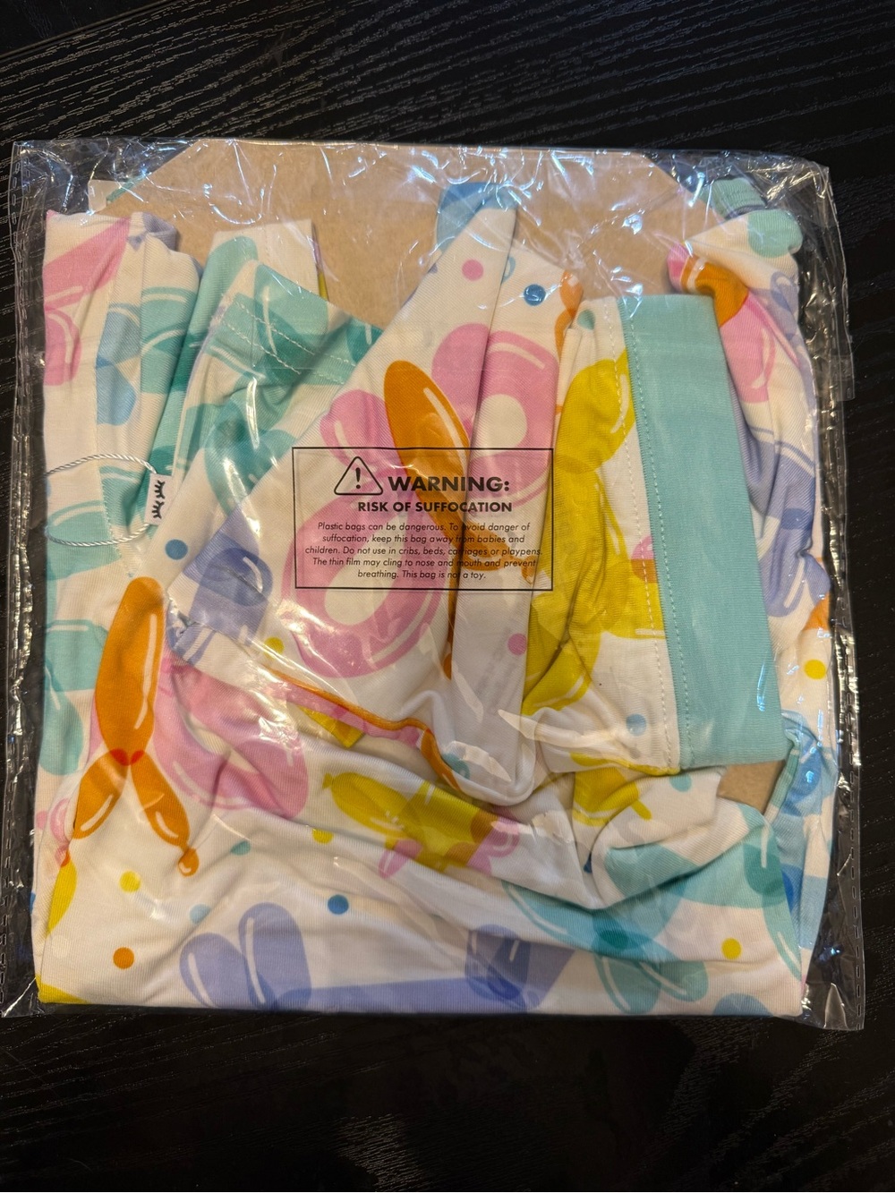 Little Sleepies White Short Sleeve Top with Multicolor Balloon Butterflies - Picture 3 of 3